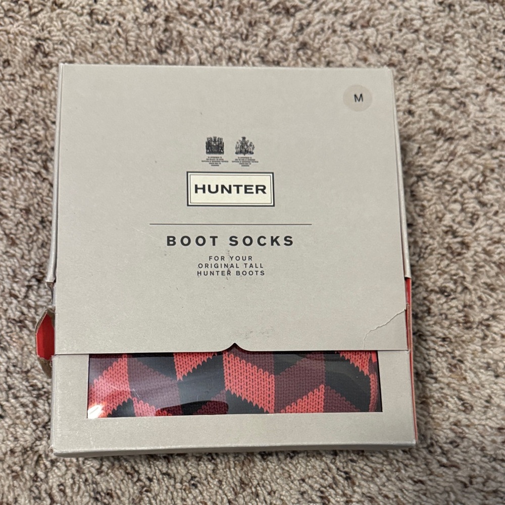 Hunter Plaid Red and Black Boot Socks